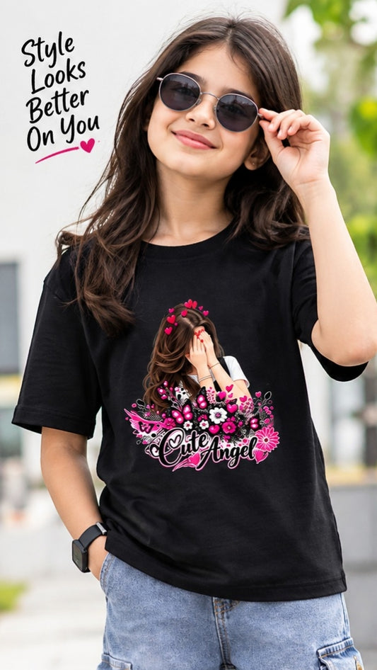 Cute Girl Standard Crew T-Shirt